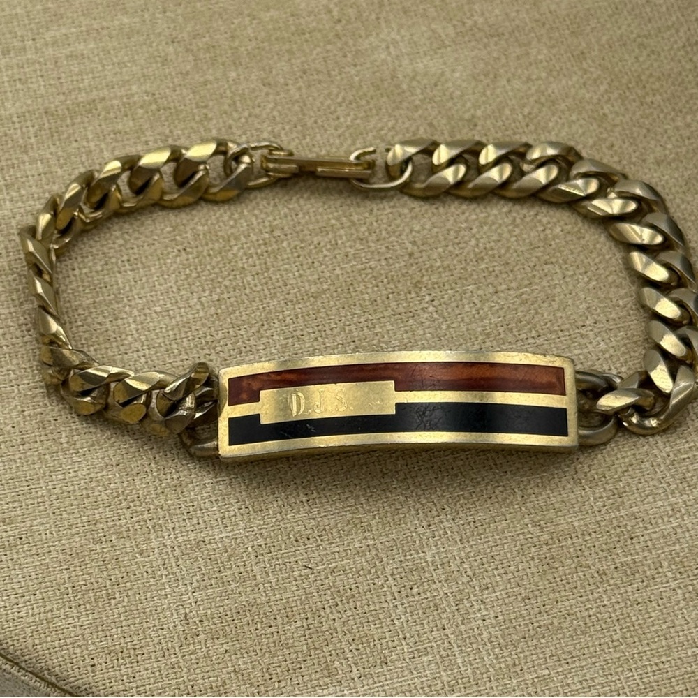 Gold and Black Men's Bracelet